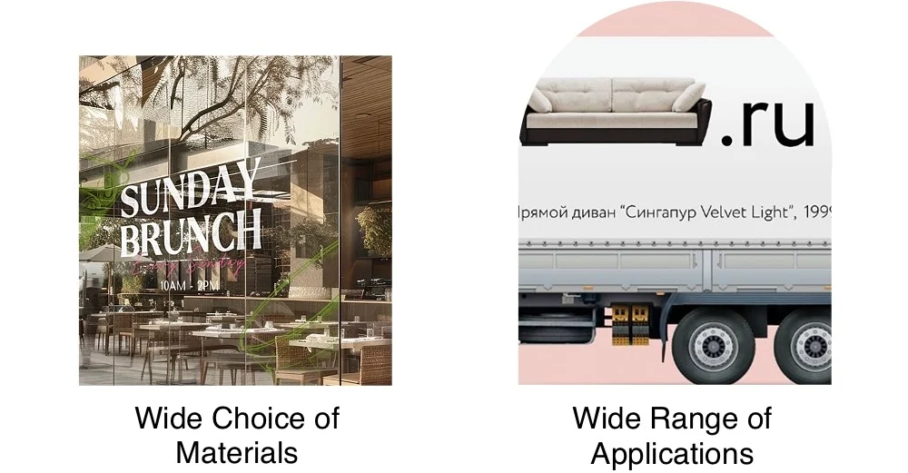 We have a variety of sticker materials 